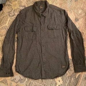 Obey grey button up shirt really nice fabric